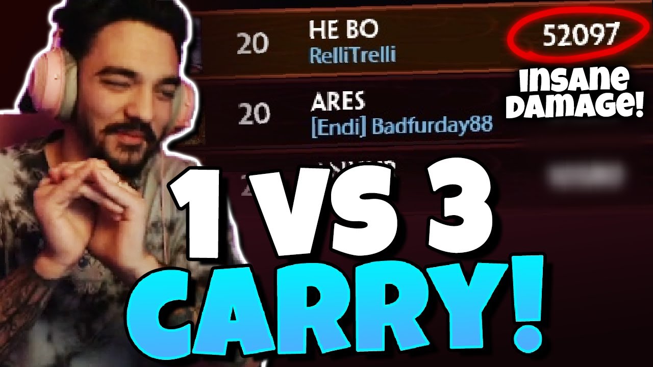 I 1V3 CARRIED AS HE BO! - Grandmasters Ranked Joust - Smite