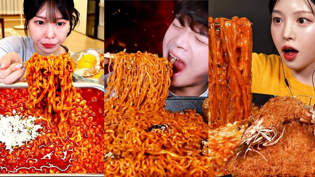 SPICY Buldak Noodles VS Mukbangers!🍜🌶️🔥🥵