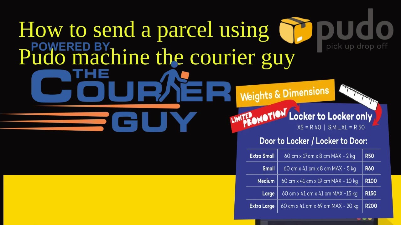 How to send a parcel using Pudo machine the courier guy