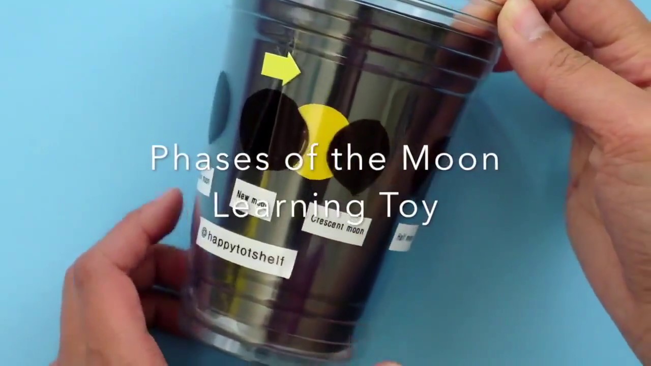 fases de la luna con vasos