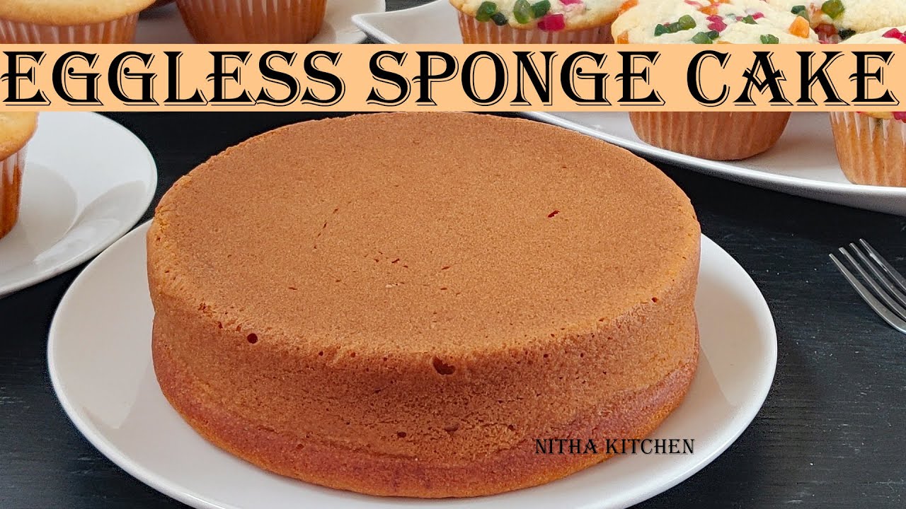 3-In-One Eggless Sponge Cake Batter #egglessbaking #egglessspongecake #noovencake