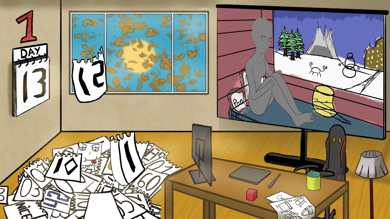 Winter Illustration Process: Head 1 : Me 0 | DAY 113
