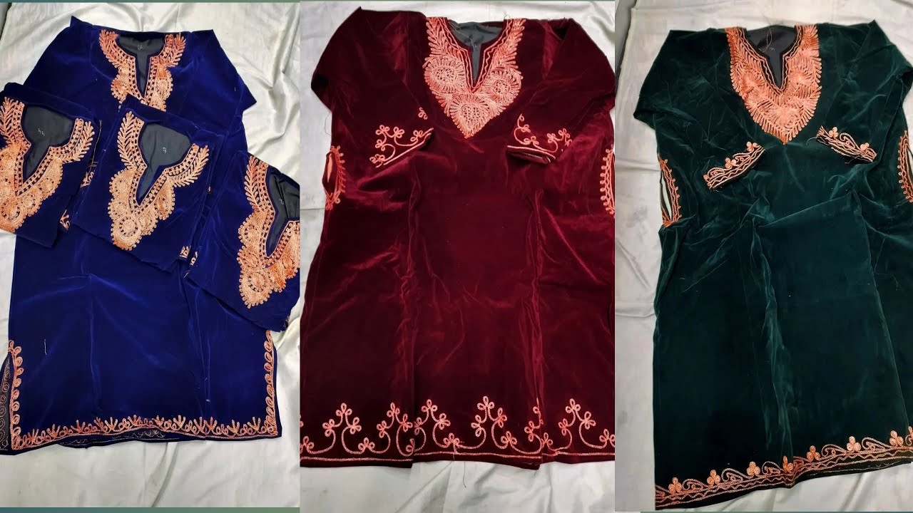 Classic imported velvet patch work pheran only 499 🔥🔥