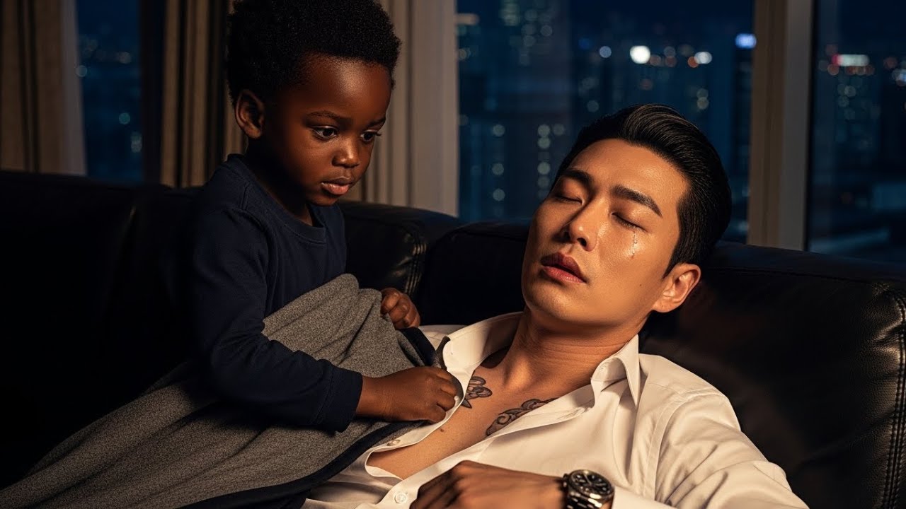 The Korean Mafia Boss Pretends to Sleep to Test His Black Maid's Son—What The Son Did Next Froze Him