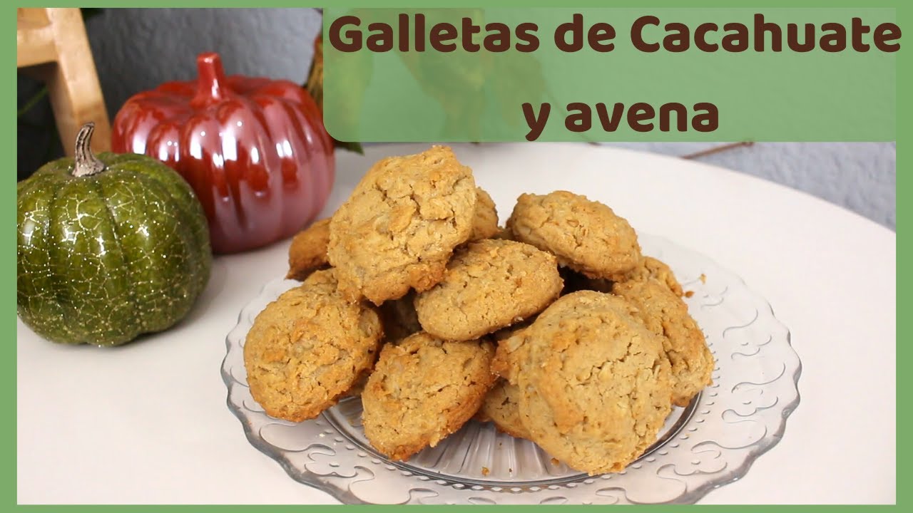 Galletas de Cacahuate con avena -- RECETA RÁPIDA Y FÁCIL