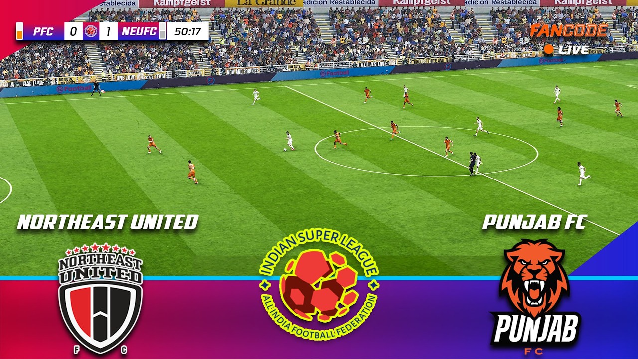 ⚡Punjab FC vs. NorthEast United FC : ISL 2025-26 🔥 #isl #punjabfc #northeastunitedfc