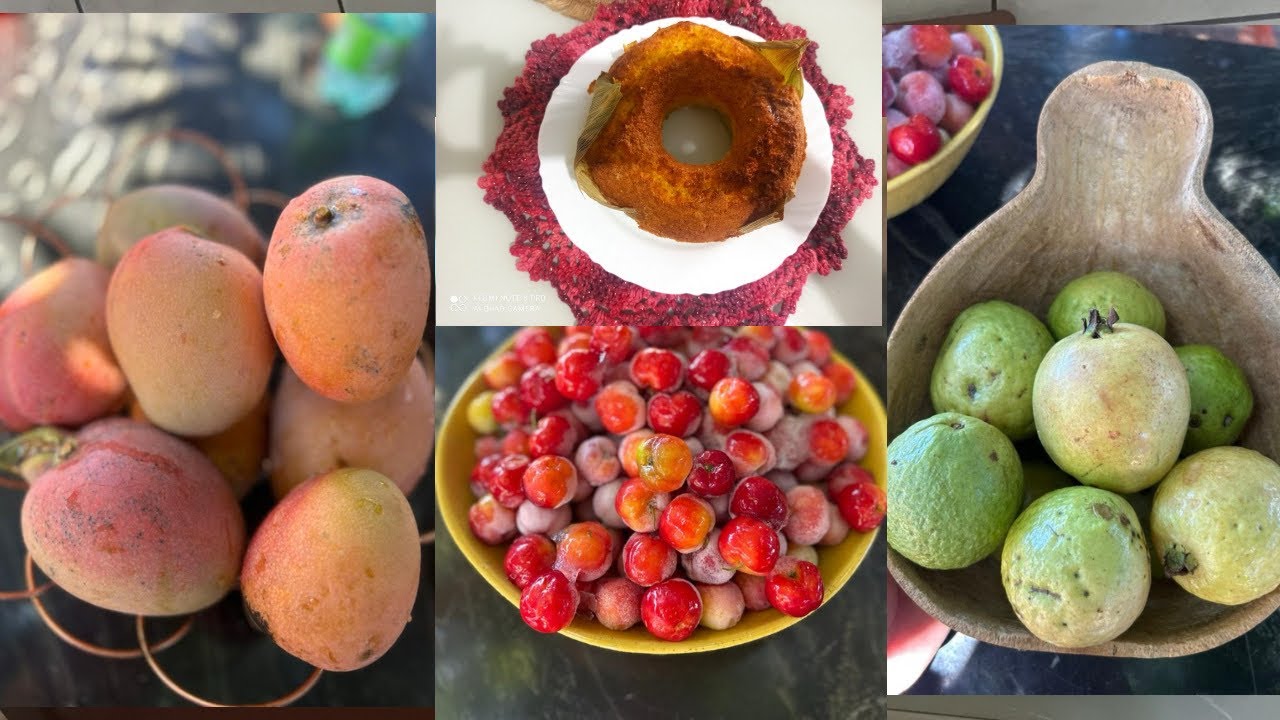 Fiz um delicioso almoço no fogão a lenha, fiz poupa de acerola e bolo de milho 🌽