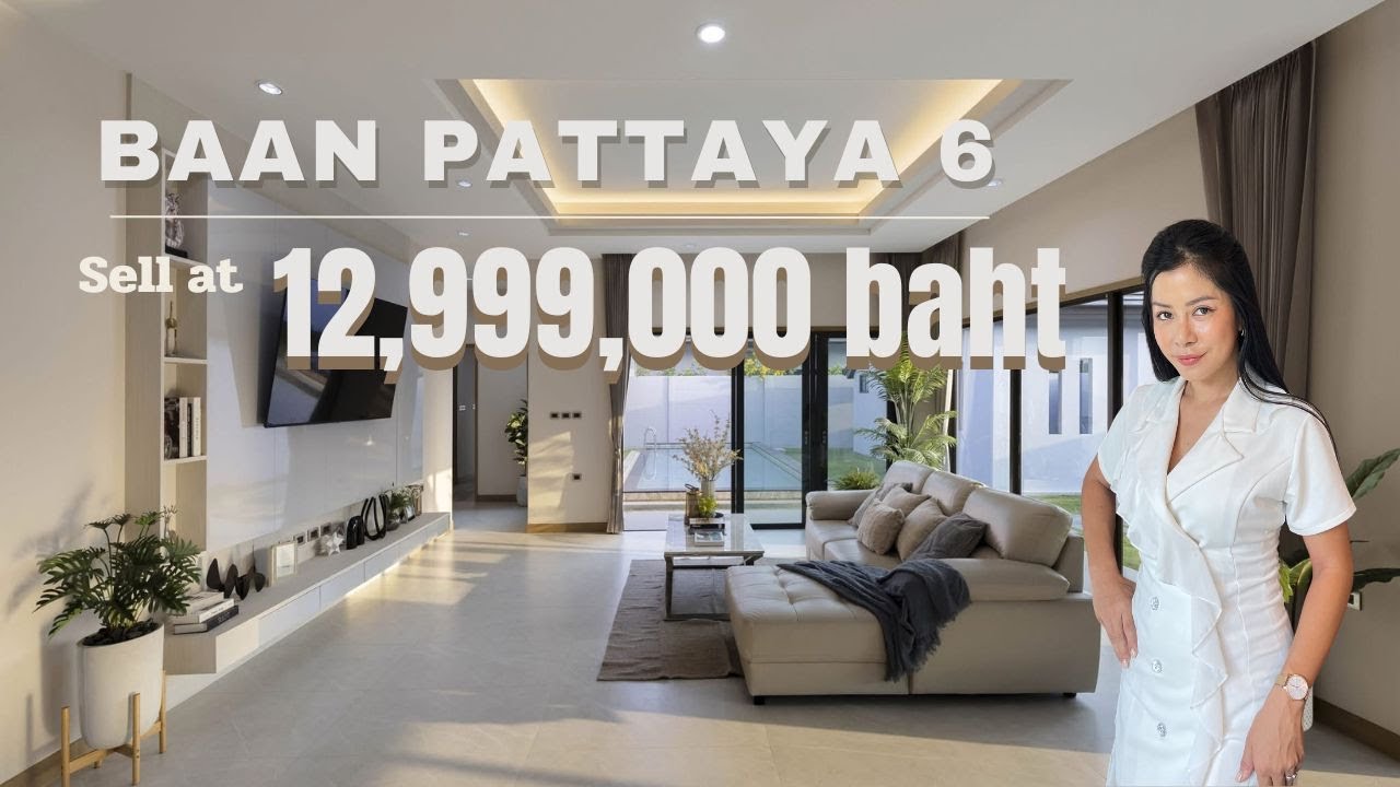 Brand new 3 bedrooms pool villa for sale at Baan Pattaya 6