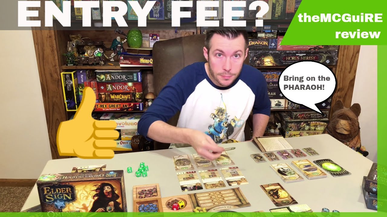 Elder Sign OMENS OF THE PHARAOH Board Game expansion review
