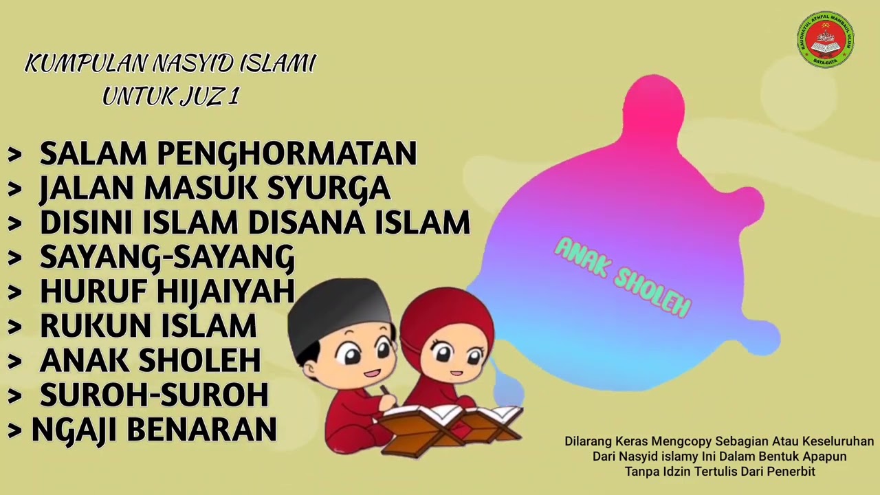 Kumpulan Nasyid Islami Untuk Juz 1 (RA Mambaul Ulum Bata-Bata) #nasyidislamiramuba