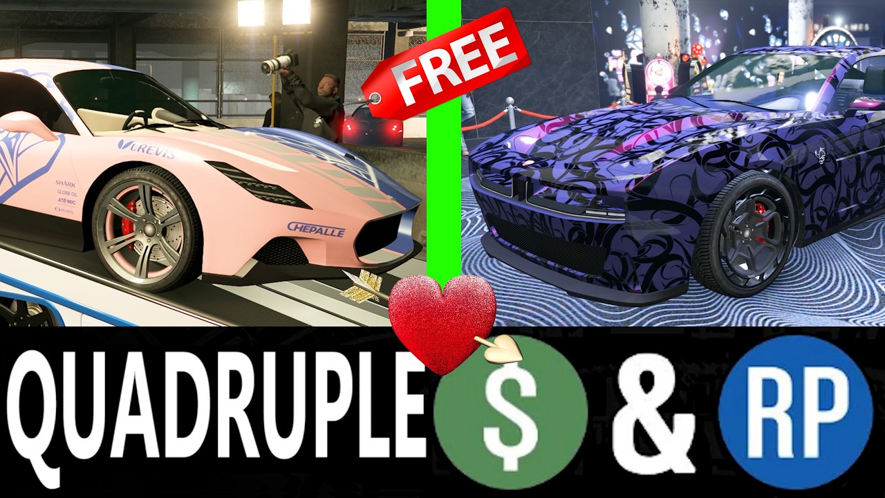 GTA 5 - NEW RACE, CAYO Diamond, VALENTINE'S EVENT & 4X MONEY! - Event Week | Discounts & More!