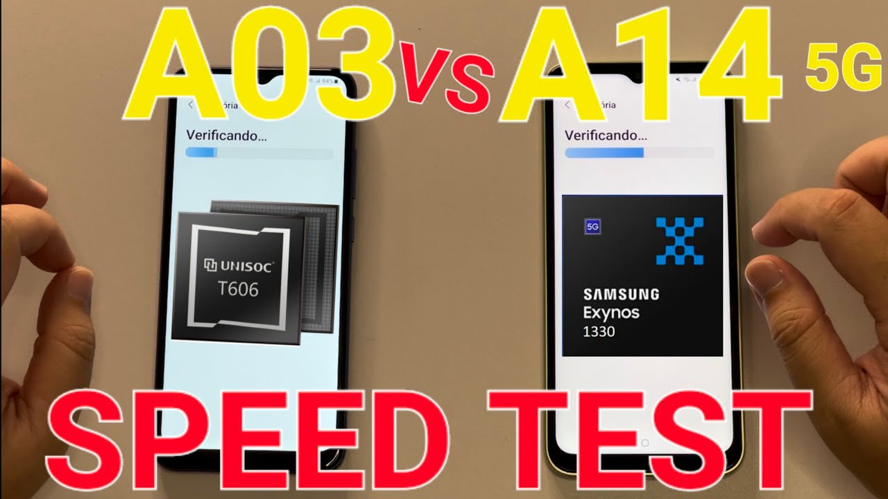 GALAXY A14 5G vs GALAXY A03(normal) SPEED TEST | QUAL É MAIS RÁPIDO?