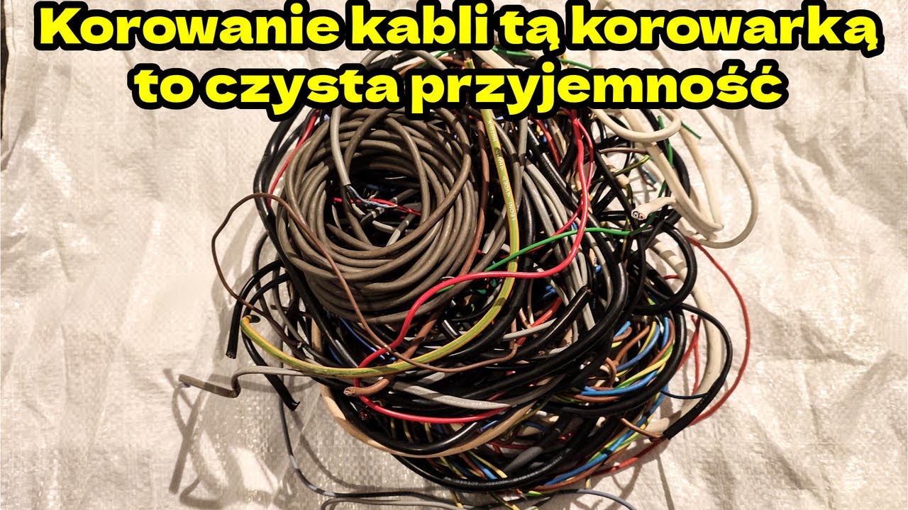 Ile zarobimy z 1,7kg kabli na złomie? Korowarka daję rade i leci wszystko na złom