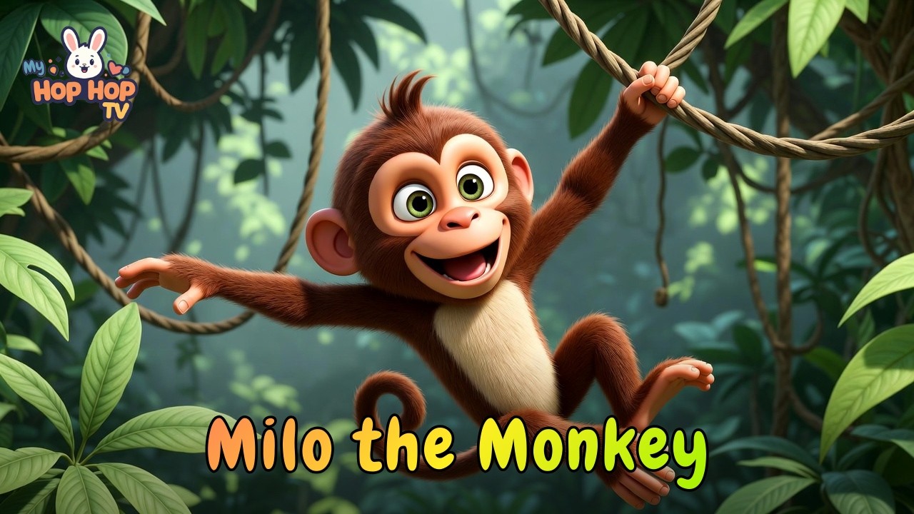 Milo the Monkey 🐵 | Kids Story About Confidence & Trying Again | Moral Story for Children