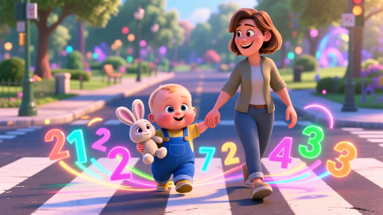 Cute Baby Crossing Road with Care | Fun Kids Song for Toddlers | Safety Learning Rhyme