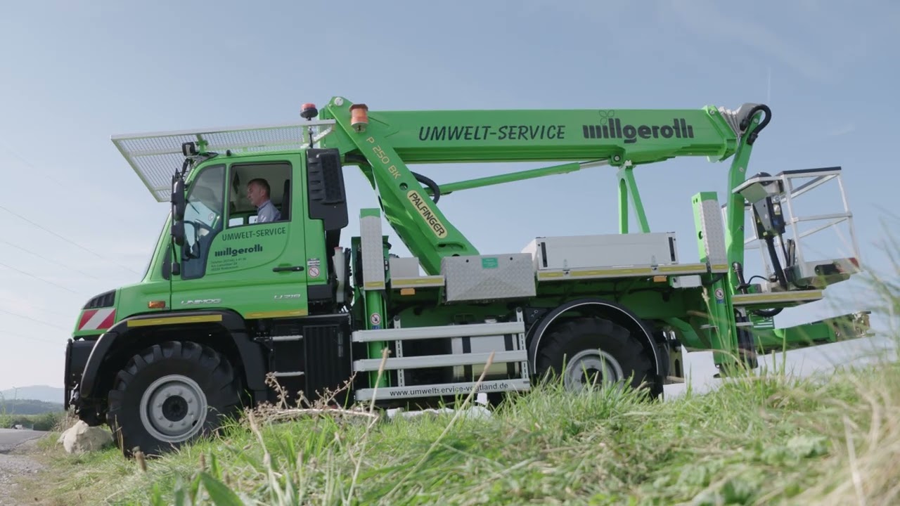 PALFINGER Hubsarbeitsbühne auf dem Unimog!