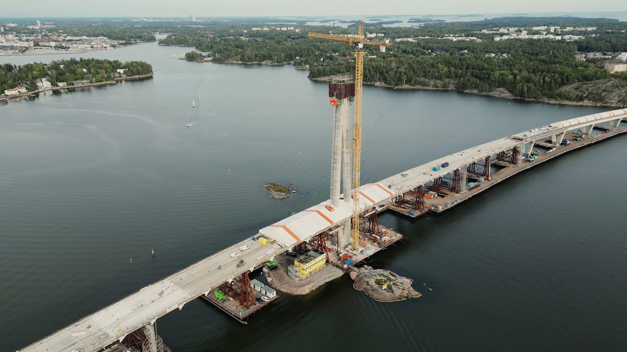 Helsinki The Construction of The Kruunusillat Bridge And Kruunuvuorenranta, September 2024