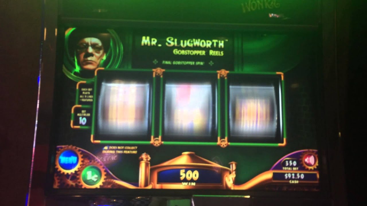 Willy Wonka Slot Machine Bonus - Mr. Slugworth Gobstopper Reels
