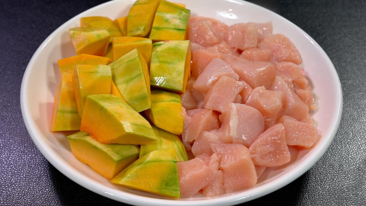 鸡胸肉搭配南瓜是绝配，厨师长教我详细步骤，出锅营养丰富，好吃又下饭#food #cooking #烟火味厨房