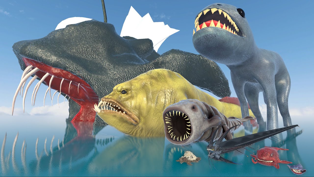 3D Sea Monster Size in Animation Comparison - Behemoth Vs SCP-3000 Vs That's No Moon