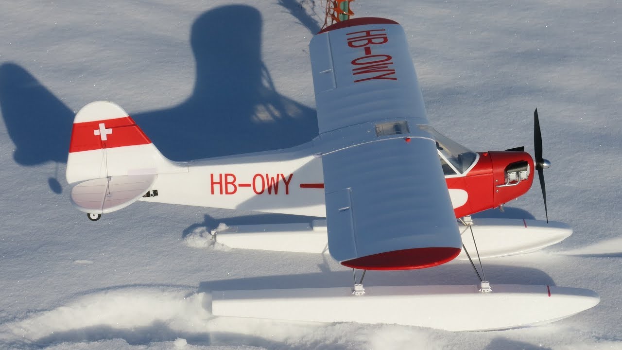FMS J-3 Cub - Floats on Snow