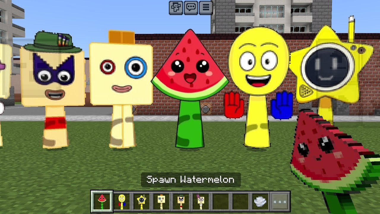 Персонаж Sprunki OC Watermelon добавлен в Minecraft PE.