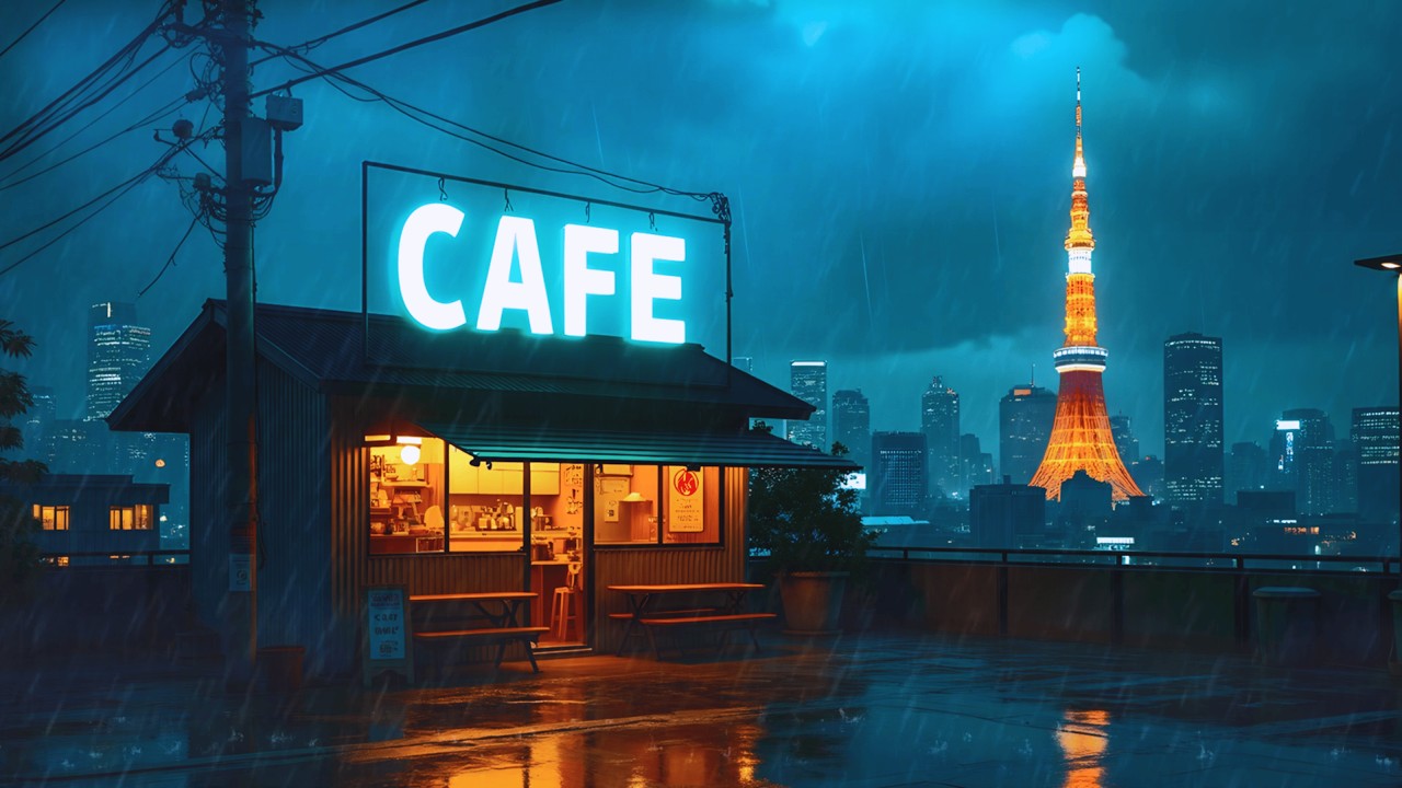 90s Tokyo Café 🌧️ Rainy Night Lofi for Study & Focus