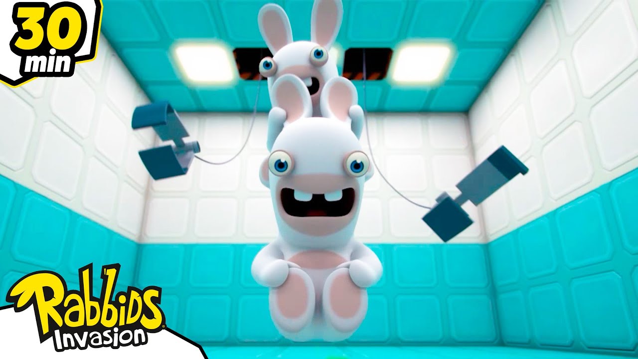 Time to ESCAPE! ⏰‼️ | RABBIDS INVASION 🐰 | 30mn Compilation | Cartoon for kids