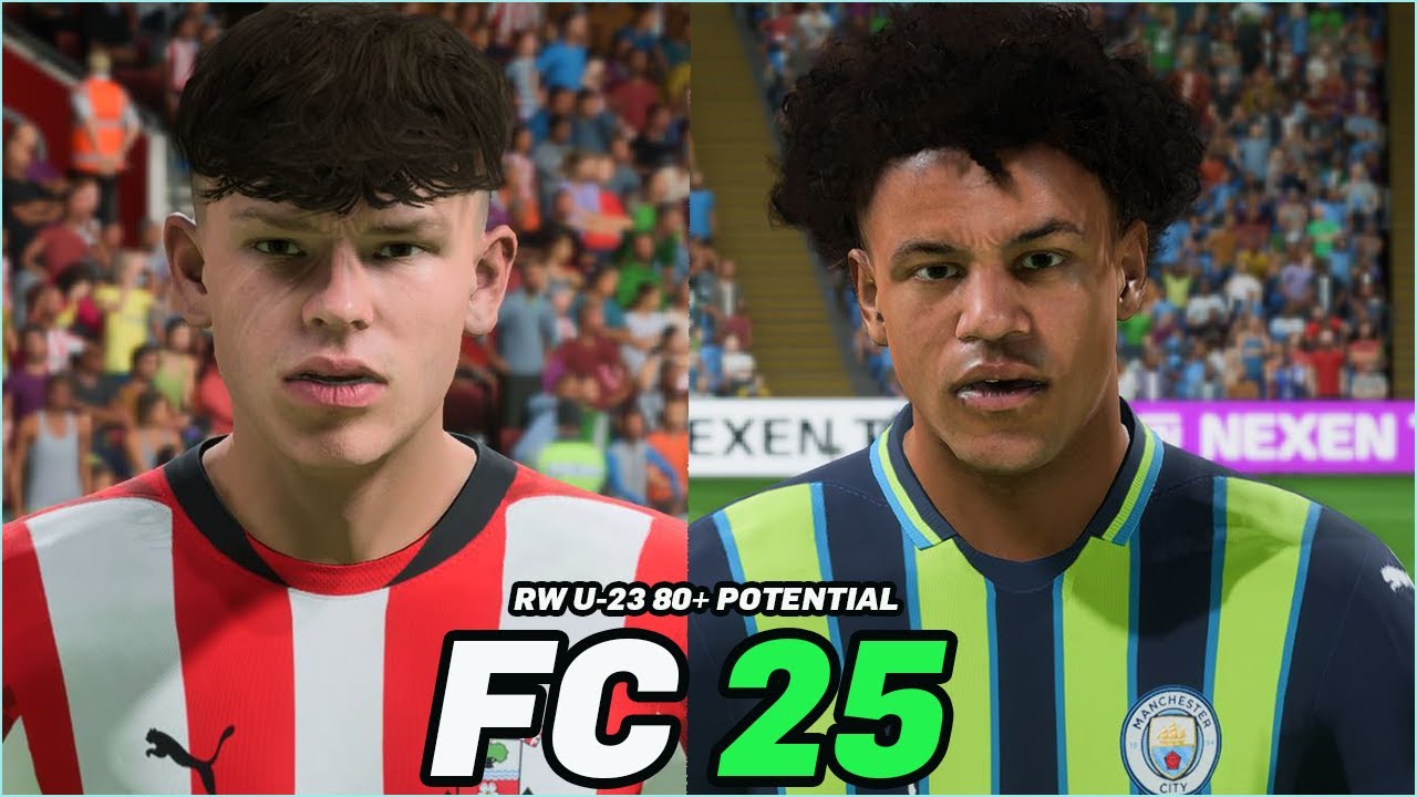 FC 25 | BEST YOUNG RW U-23 80+  POTENTIAL WITH REAL FACES