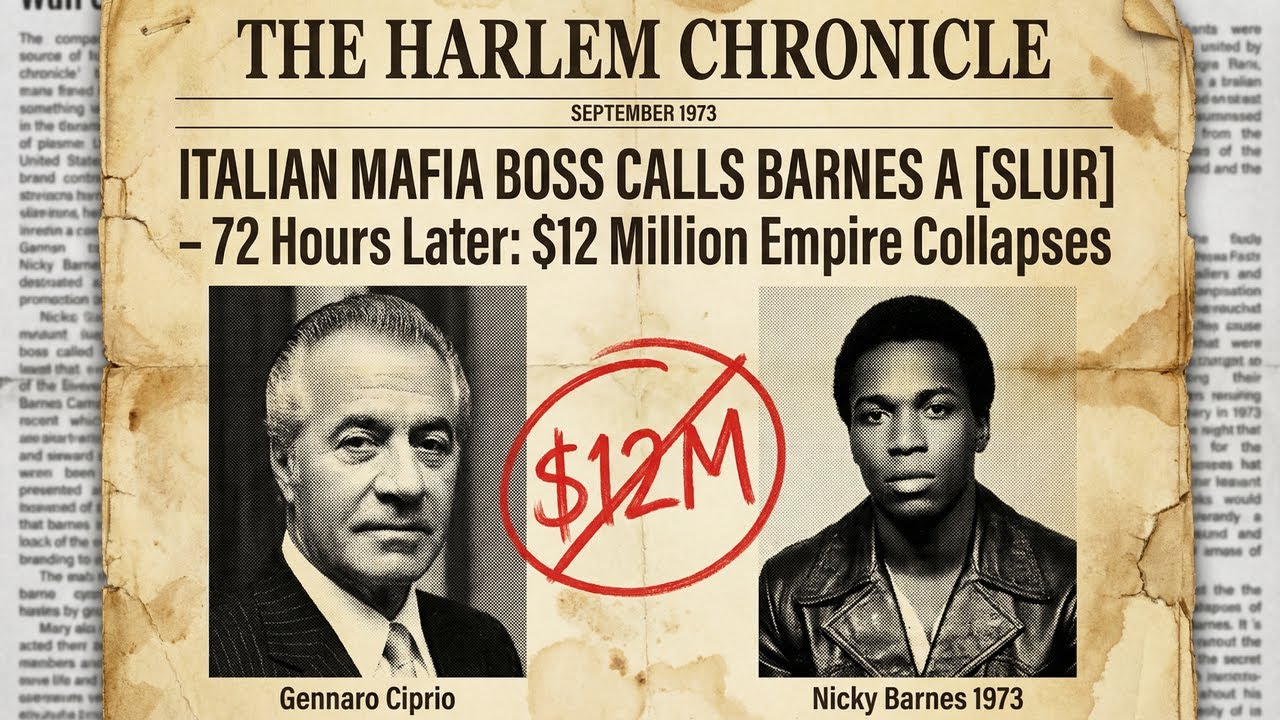 1973: Italian Mafia Boss Called Nicky Barnes a [Slur] — 72 Hours Later He Lost Everything