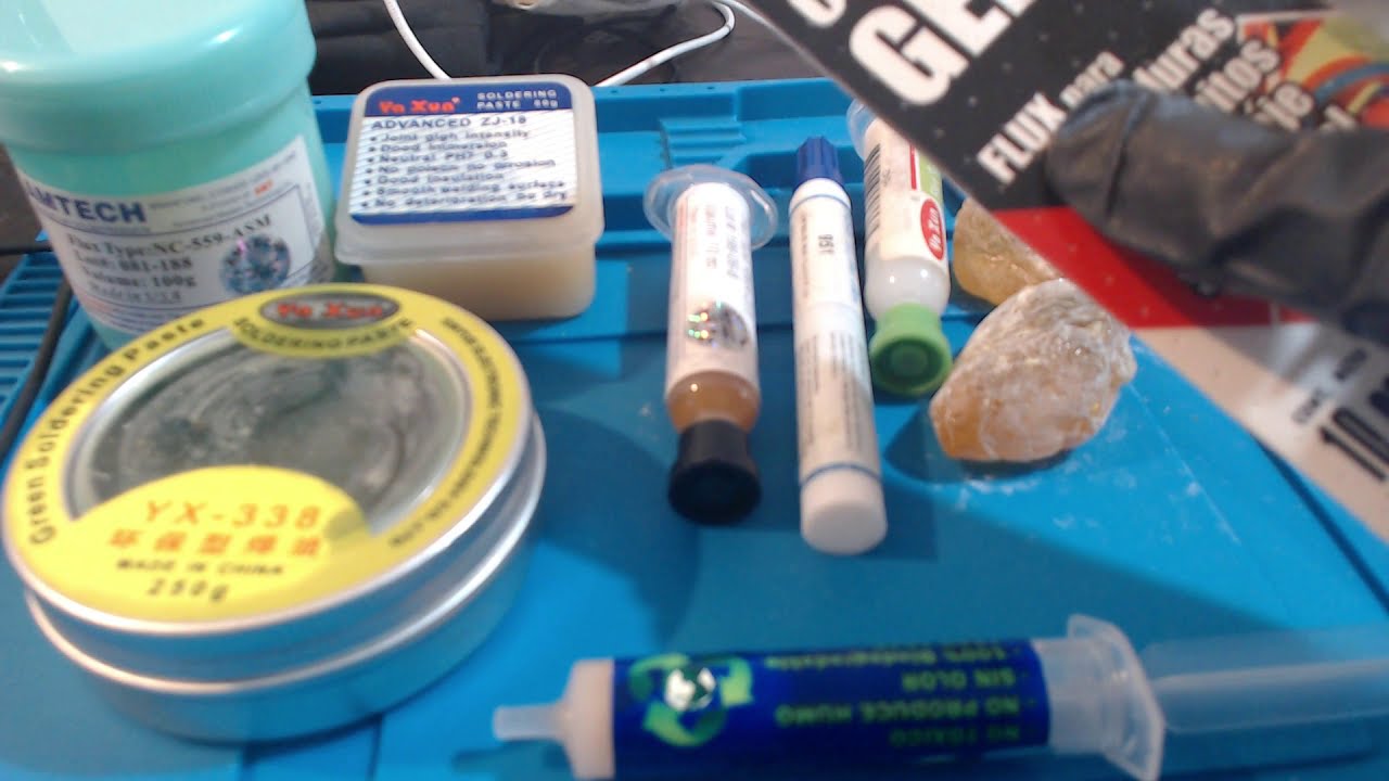 Prueba de fundentes para electrónica (flux, colofonia, crema para soldar, etc)