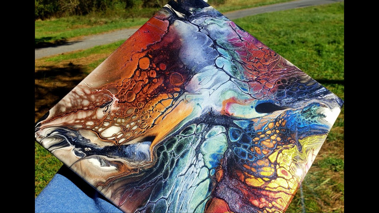 NEW Swipe Technique! - Fluid Art Lessons - Colourarte - Craftnique - Abstract Art