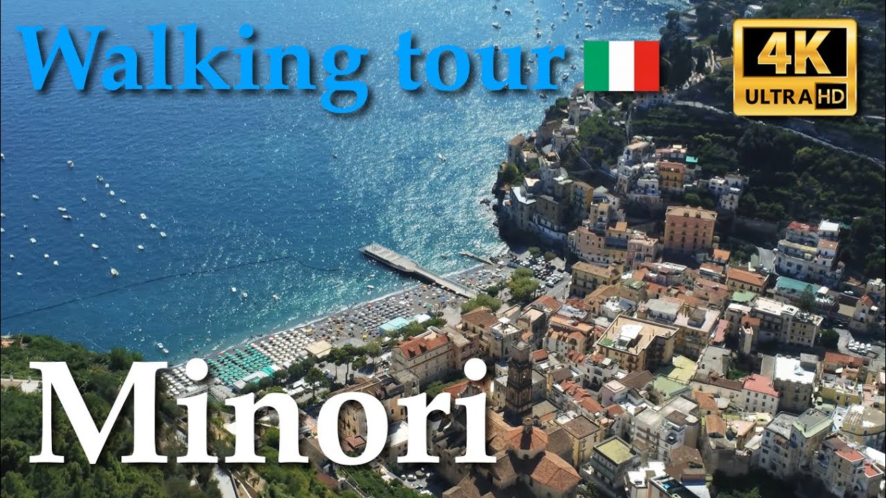 Minori (Campania), Italy【Walking Tour】With Captions - 4K