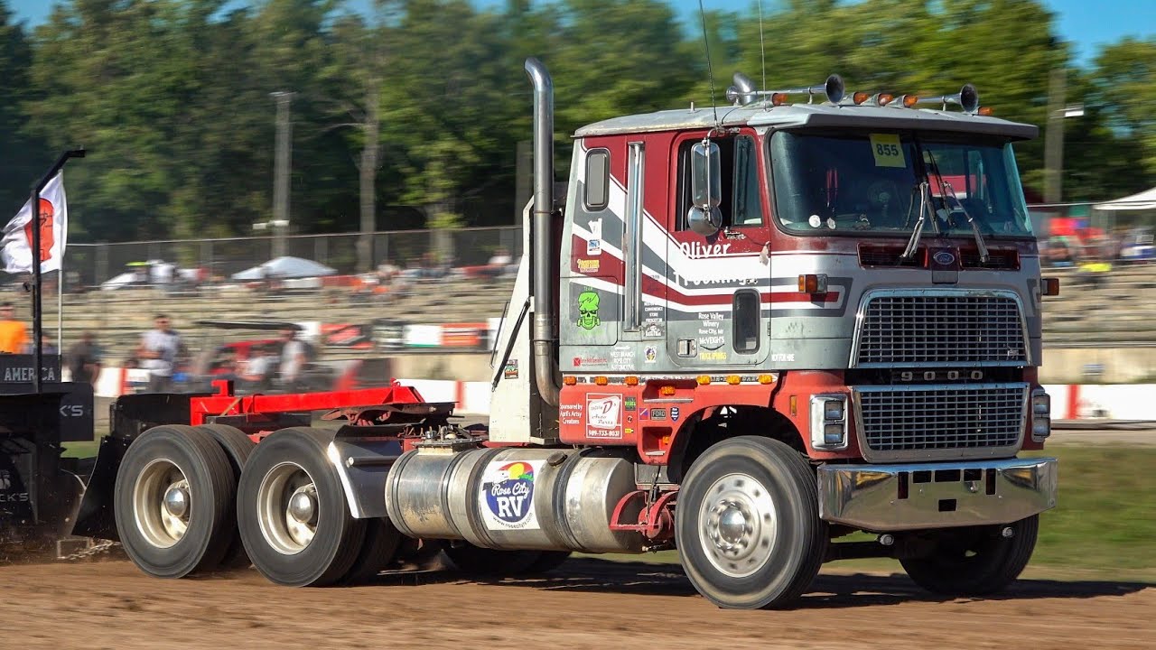 Monsters of The Highway Pound the Clay at the Over The Top Diesel Showdown 2024 Semi Pulling Action.