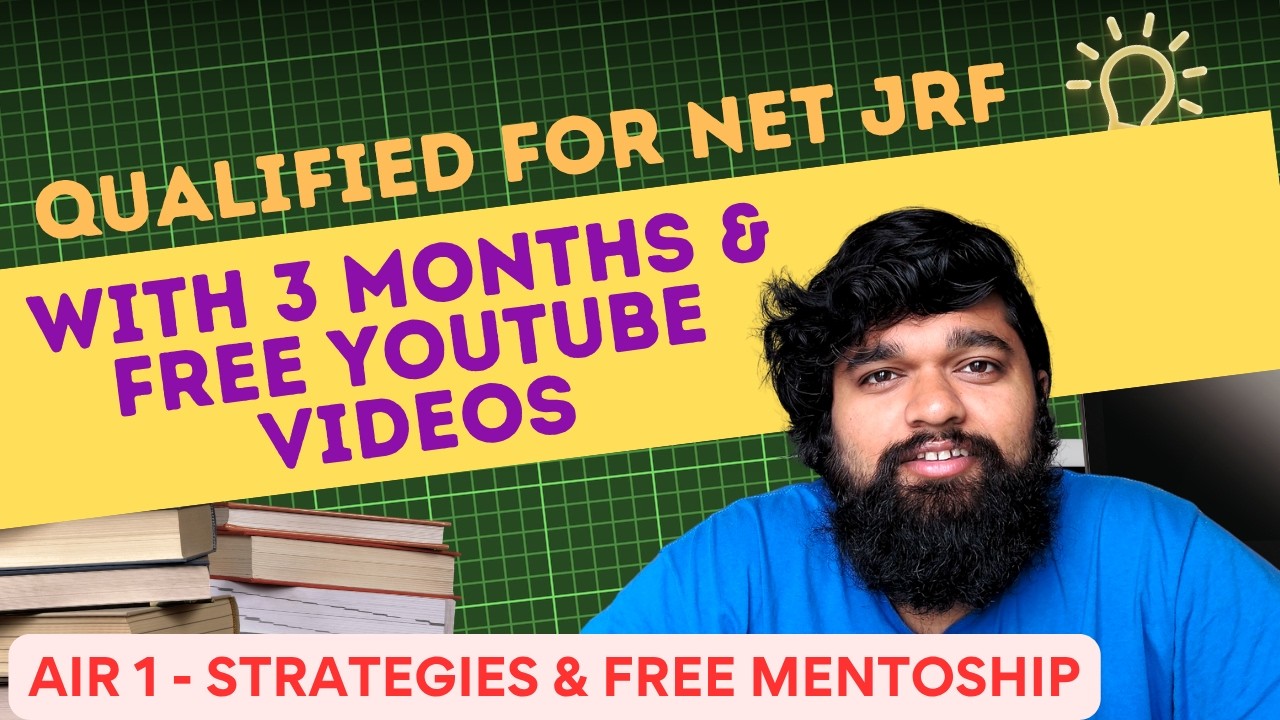 Is 3 Months Enough for UGC NET JRF? | How I Got AIR 1 in 3 Months (No Coaching) | Free Mentorship