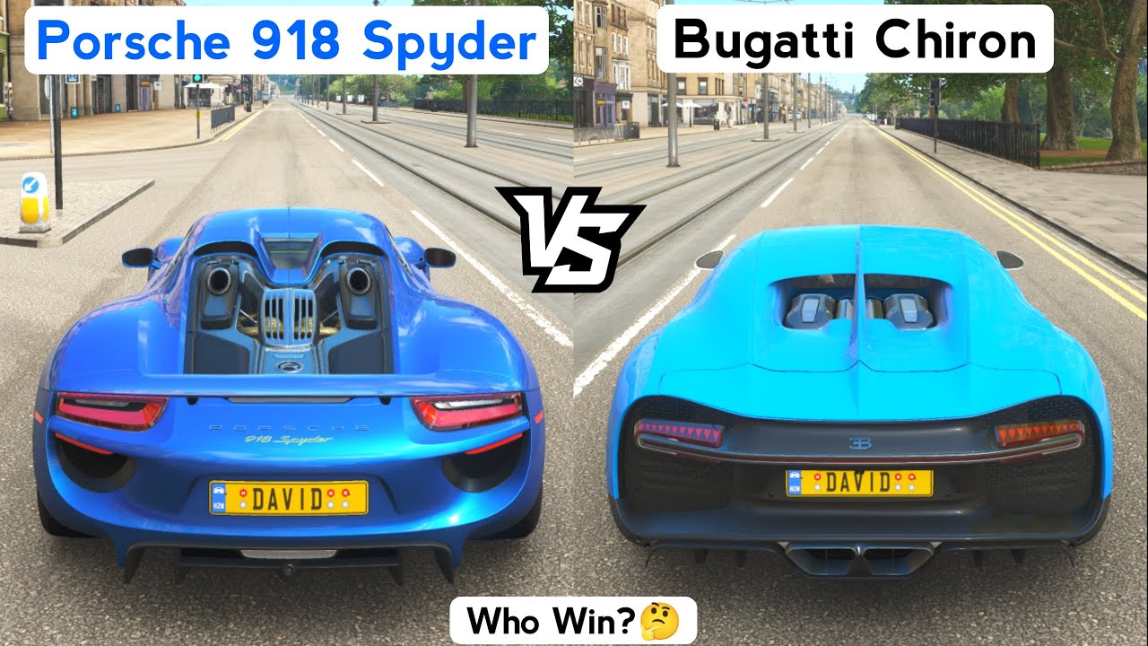 Forza Horizon 4 - Porsche 918 Spyder vs Bugatti Chiron Drag Race #9 | Who Win?