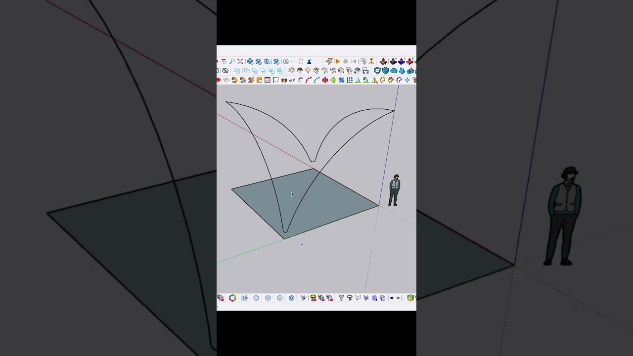 create complex roof IN SKETCHUP / sketchup tutorial ADVANCE