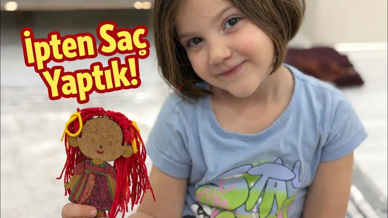 Ebrar Duru Ahşap Bebeği Boyadı! 🎨 İpten Saç Yapımı | Çok Eğlenceli