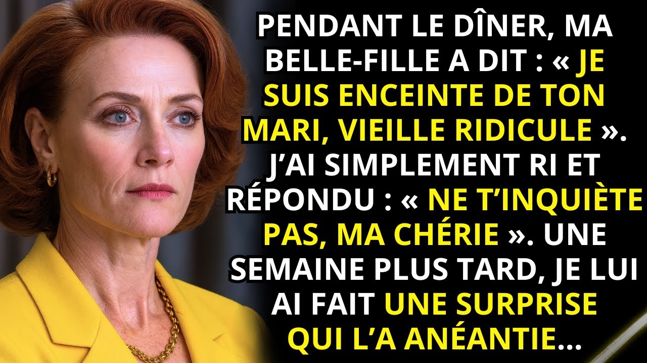 Pendant le dîner, ma belle-fille a dit : « Je suis enceinte de ton mari ». Alors, moi…