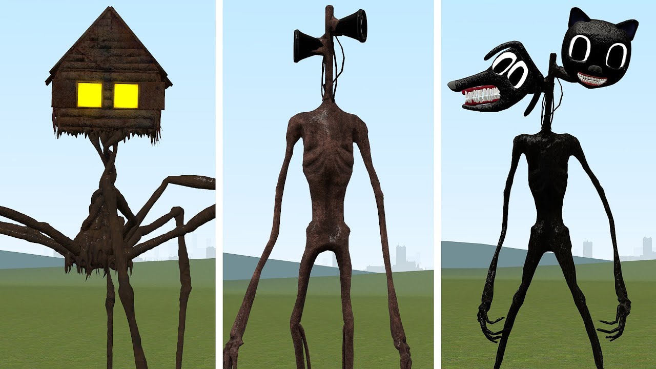 NEW HOUSE HEAD VS SIREN HEAD VS CARTOON CATDOG HEAD in Garry's Mod