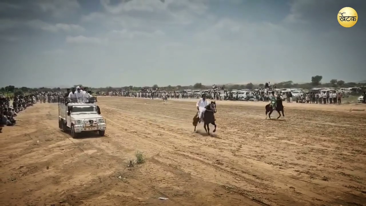 बाड़मेर में घुड़दौड़,चीते की रफ्तार से दौड़कर इस घोड़े ने मारी बाजी