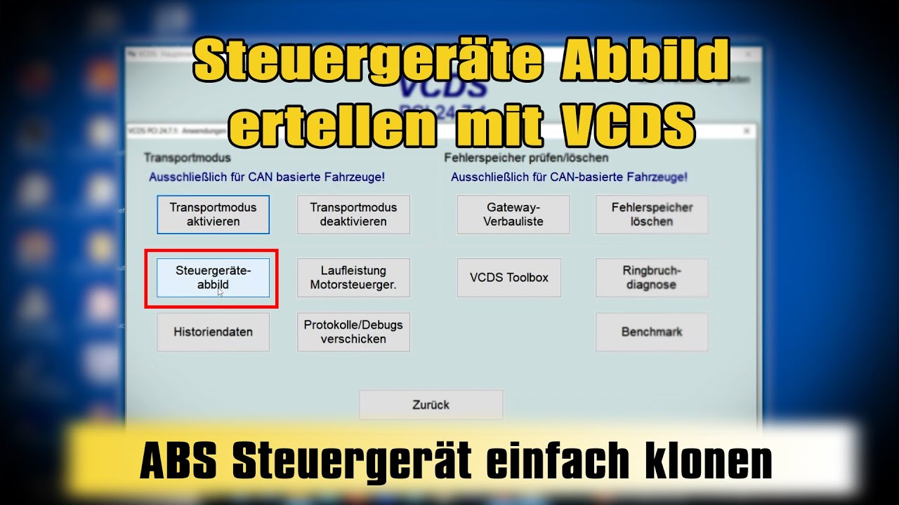 🔧Steuergeräteabbild & ABS codieren – So geht’s mit VCDS💡