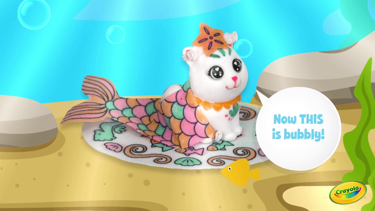 Crayola Scribble Scrubbie Pets Mermaid Playset || Crayola Product Demo