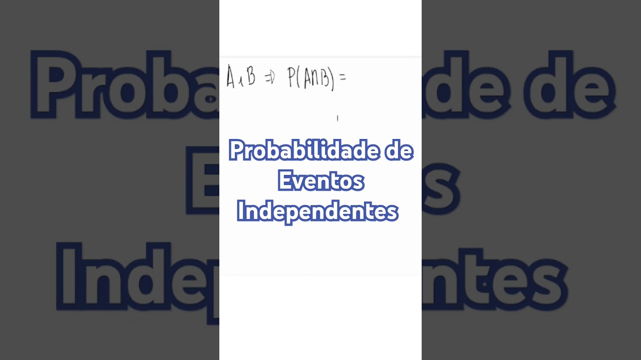 Probabilidade da intersec&ccedil;&atilde;o de Eventos Independentes. #estatistica #concursosp&uacute;blicos #pf