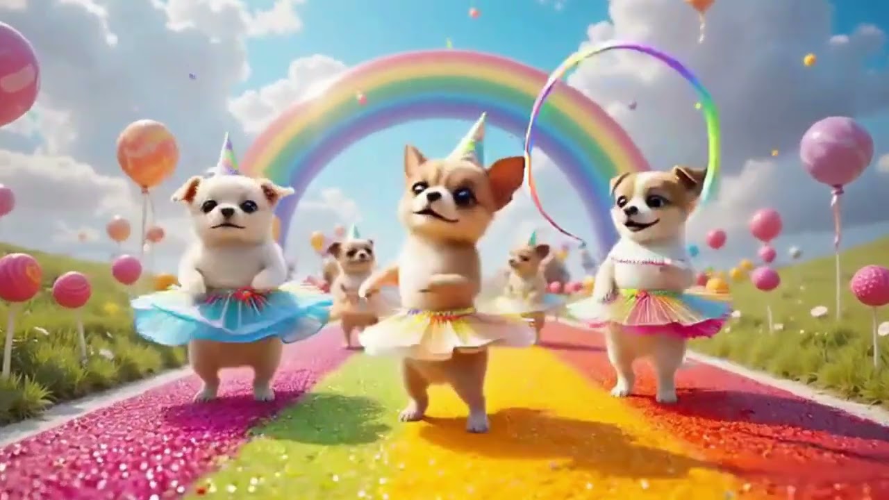 Woof woof woof says the happy dog | preschool nursery rhyme |learn animal sounds Animal names 