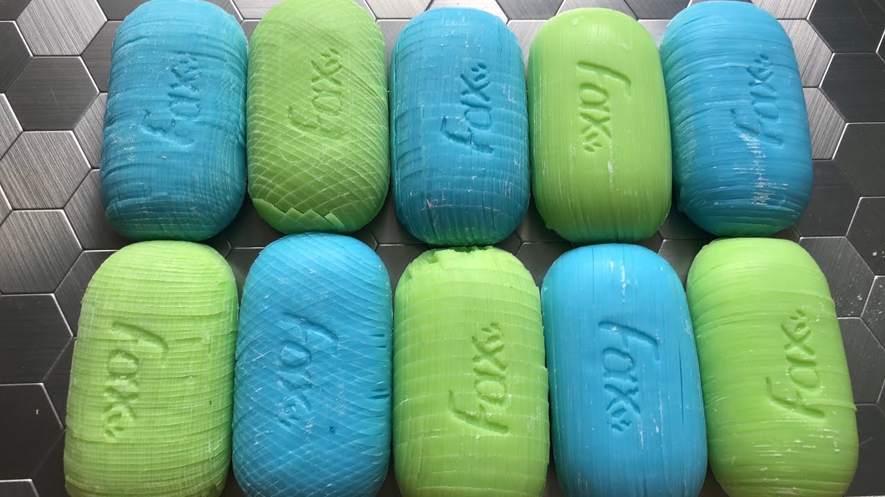 ASMR cutting of various cubes and strips/ ASMR Soap