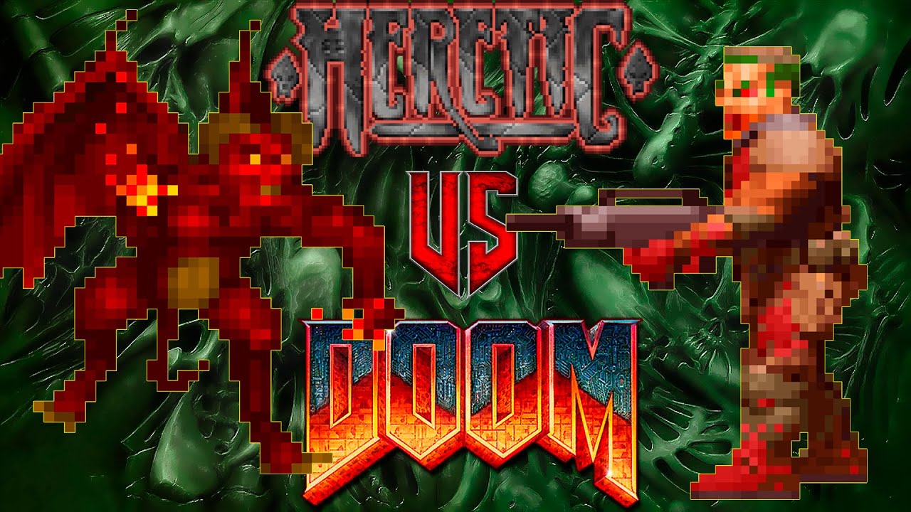 NPC War | Zombieman vs Gargoyle | Heretic vs Doom | Crossover Monster Infighting