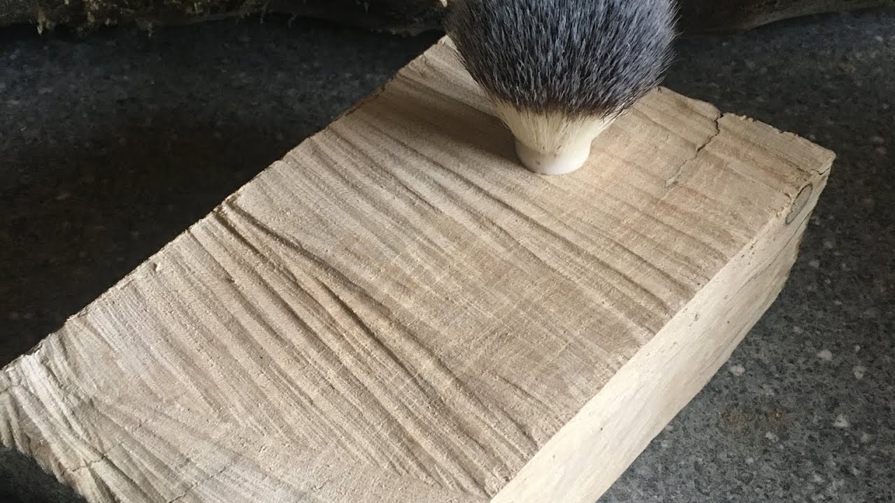 Woodturning - firewood to shaving brush