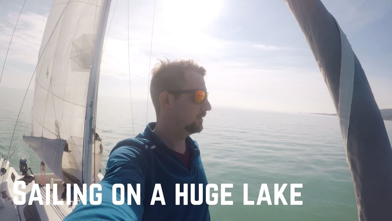 Sailing on Balaton in a 24ft boat on a beautiful day