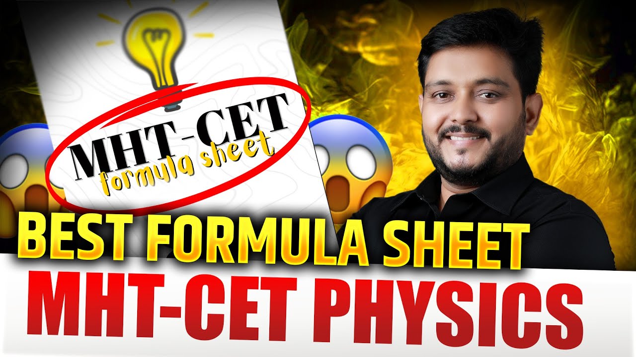 FREE Physics Formula Sheet 📄 | Final MHT CET Prep + Wishes 🔥